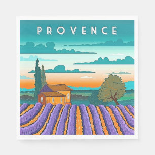 Guardanapo De Papel Campo de Lavanda Provença França