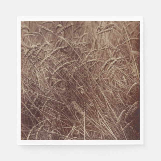 Guardanapo De Papel Campo de trigo (por Eugène Atget) (Frente)