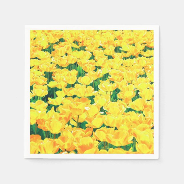 Guardanapo De Papel Campo de tulipa - ouro amarelo (Frente)