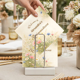 Guardanapo De Papel Campo Florido Golden Meadow Quinceañera