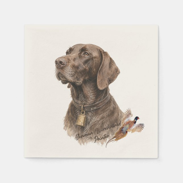 Guardanapo De Papel Campo & Pena – Pointer Alemão com  (Frente)
