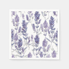 Guardanapo De Papel Campos de Lavanda | Padrão de Flor de Aquarela Rox