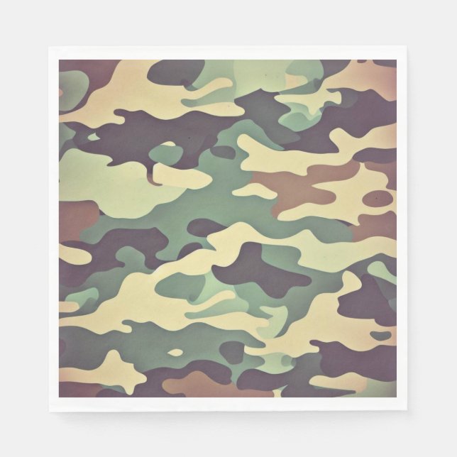 Guardanapo De Papel Camuflagem Classic Woodland (Frente)