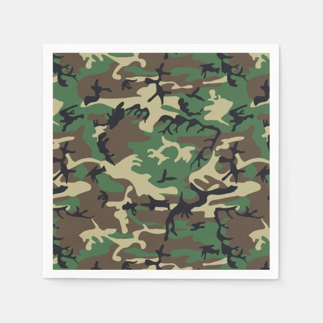 Guardanapo De Papel Camuflagem Militar (Frente)