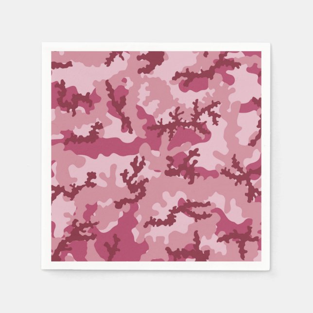 Guardanapo De Papel Camuflagem rosa (Frente)
