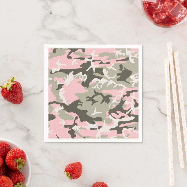 Guardanapo De Papel Camuflagem rosa e verde, Militares, Exército (Insitu)