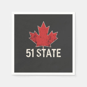 Guardanapo De Papel Canadá 51rua Estado Trump American e Canadian Flag