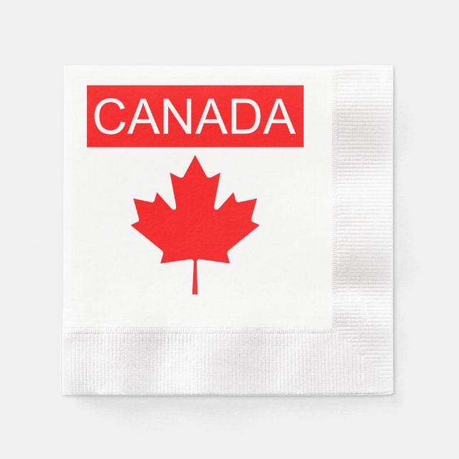 Guardanapo De Papel Canadá Flag Napkins Lighthouse Route (Frente)