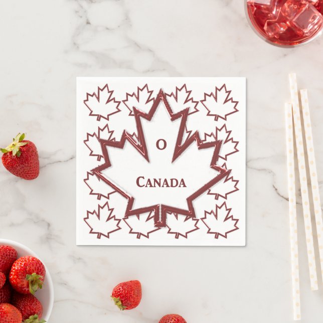 Guardanapo De Papel Canadiano Maple Leaf Paper Napkins (Insitu)
