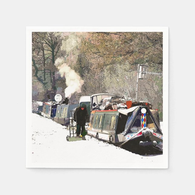 GUARDANAPO DE PAPEL CANAL BOATS UK (Frente)