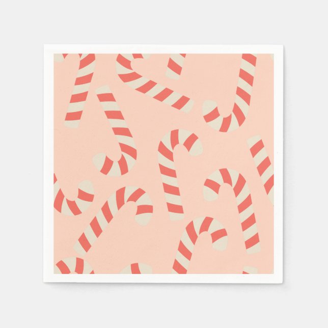 Guardanapo De Papel Canas de Natal Rosa-Pinho (Frente)