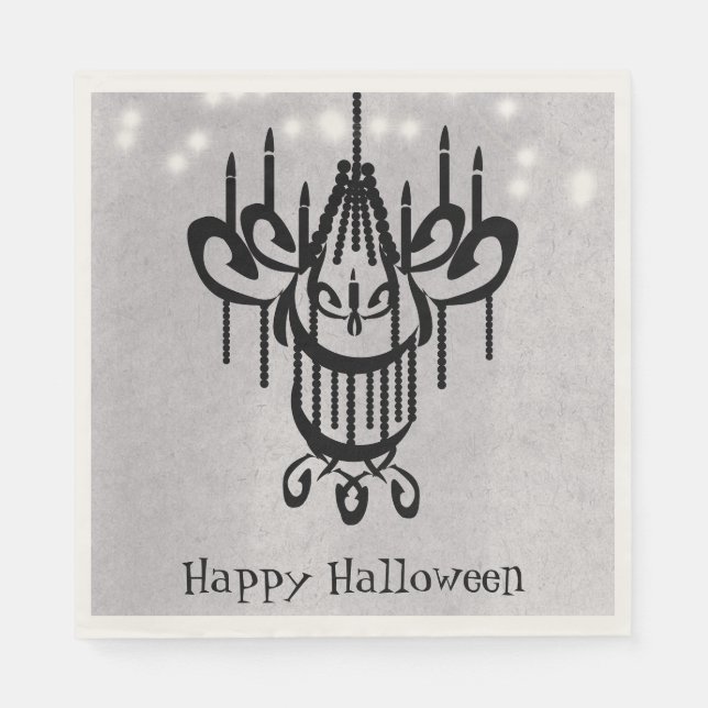 Guardanapo De Papel Candelabro e Luzes de Halloween Greystone (Frente)
