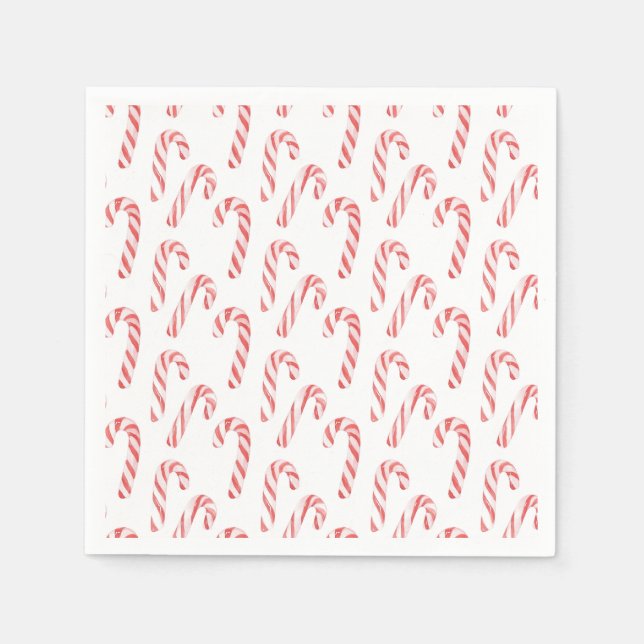 Guardanapo De Papel Candy Cane Festivo Natal (Frente)