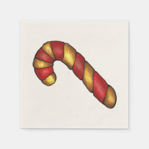 Guardanapo De Papel Candy Cane Twist Natal Cookie Napkins