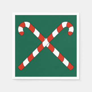 Guardanapo De Papel Candy Canes Crossed