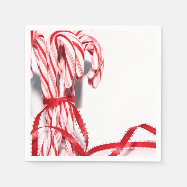 Guardanapo De Papel Candy Canes Napkins (Frente)