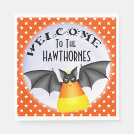 Guardanapo De Papel Candy Corn Vampire Halloween Napkin