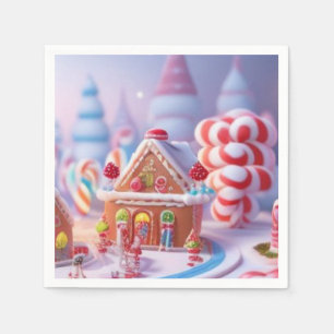 Guardanapo De Papel Candyland/Fantasy Town/Gingerbird/Paper Napkin
