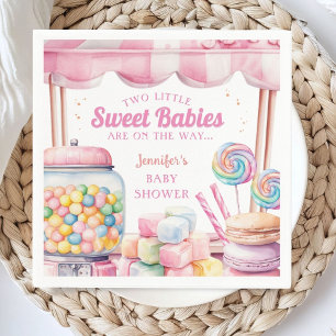 Guardanapo De Papel Candyland Twins Chá de fraldas Doces Papel Napkin
