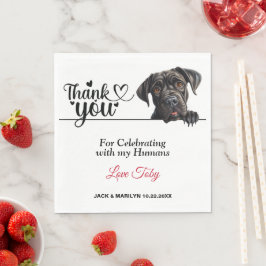 Guardanapo De Papel Cane Corso Wedding Obrigado