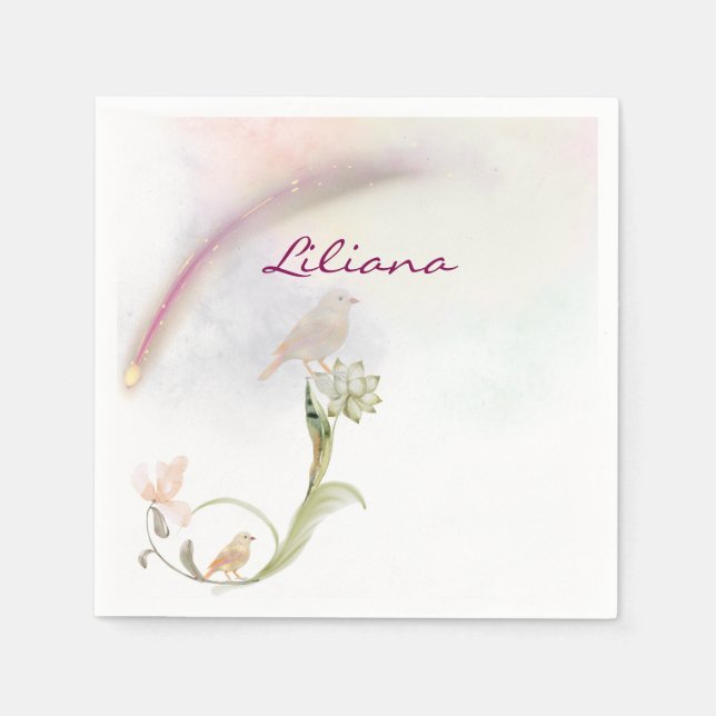 Guardanapo De Papel Canecas com estrela cadente Celestial (Frente)