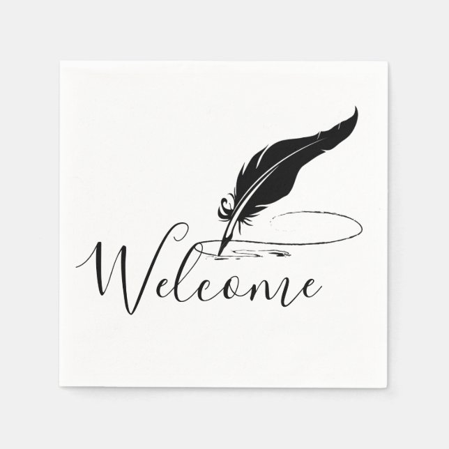 Guardanapo De Papel Caneta de pena personalizada (Frente)