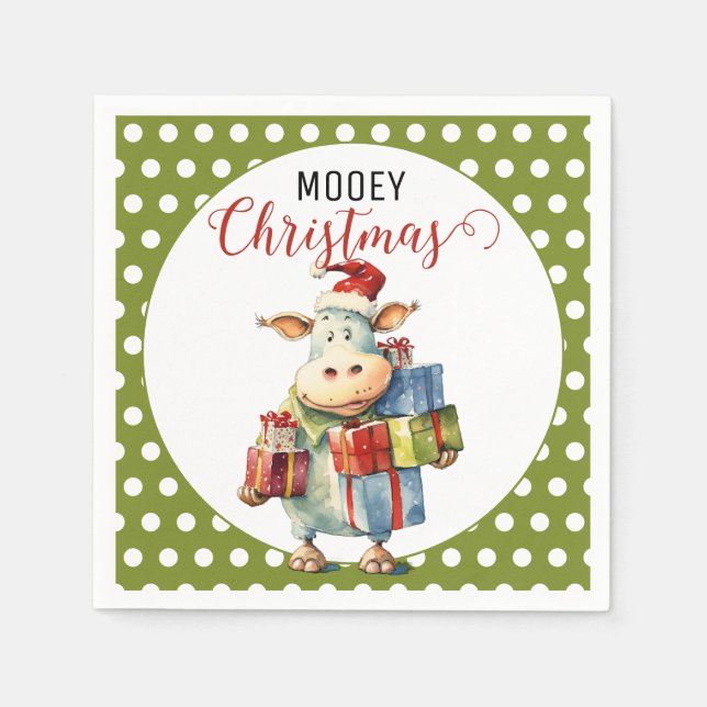 Guardanapo De Papel Caneta de Vaca de Natal (Frente)