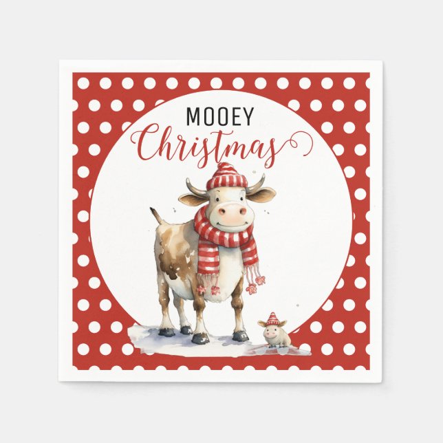 Guardanapo De Papel Caneta de Vaca de Natal (Frente)
