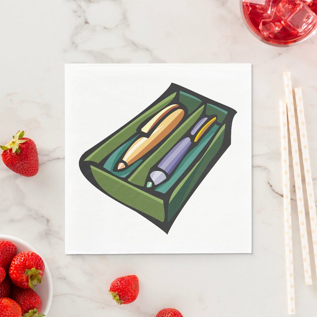 Guardanapo De Papel Canetas Em Uma Caixa (Criador carregado)