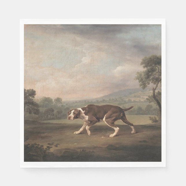 Guardanapo De Papel Canino Espanhol (por George Stubbs) (Frente)