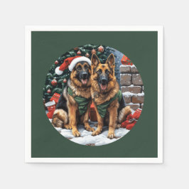 Guardanapo De Papel Caninos de German shepherd de Natal