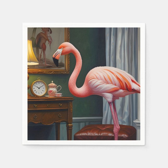 Guardanapo De Papel Cantinho das Cozinhas de Flamingo (Frente)