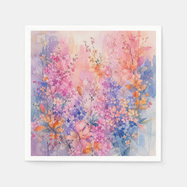 Guardanapo De Papel Canto de Pássaros Entre Flores