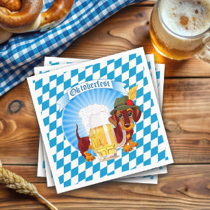 Guardanapo De Papel Cão da cerveja de Oktoberfest