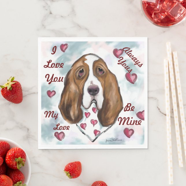 GUARDANAPO DE PAPEL CÃO DE CAÇA BASSET (Insitu)