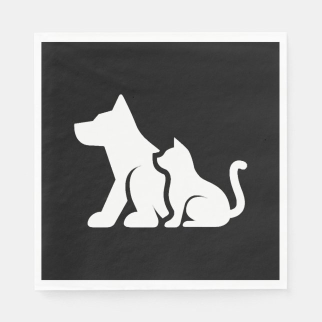 Guardanapo De Papel Cão e Gato (Frente)