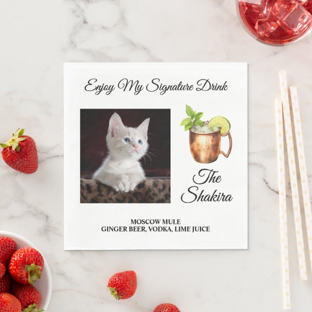 Guardanapo De Papel Cão, Gato ou qualquer Casamento de Bebida com Assi (Insitu)