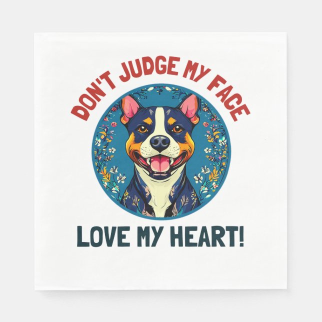 Guardanapo De Papel Cão Pitbull (Frente)