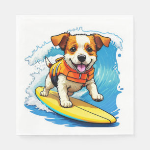 Guardanapo De Papel Cão surfador