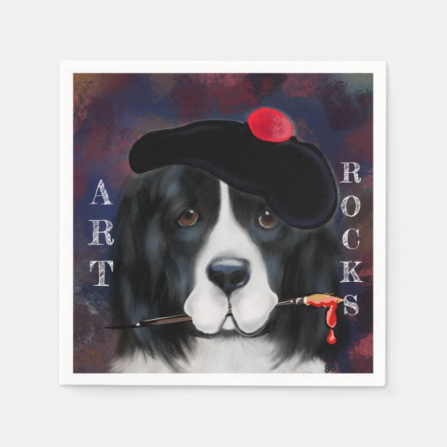 Guardanapo De Papel Cão Terra Nova (Frente)