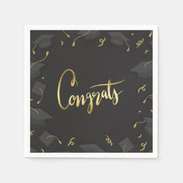 Guardanapo De Papel Cap & Confetti Graduation Congrats