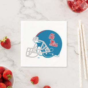 Guardanapo De Papel Capacete Ole Miss Futebol Azul claro