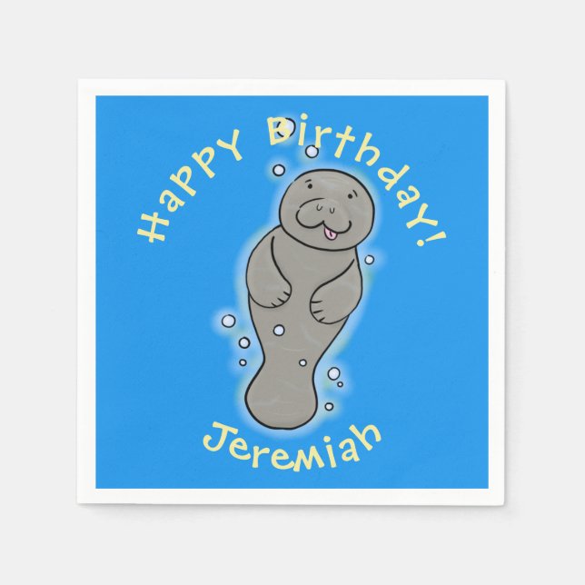 Guardanapo De Papel Capateiro bonito com ilustração de bolhas (Frente)