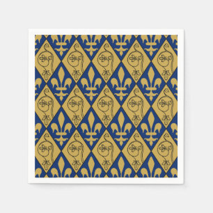 Guardanapo De Papel Capela Sainte Fleur de Lys Napkins
