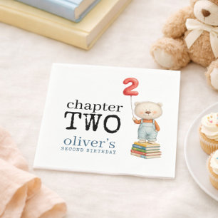 Guardanapo De Papel Capítulo Dois Livros de Ursinho de Pelúcia Menino