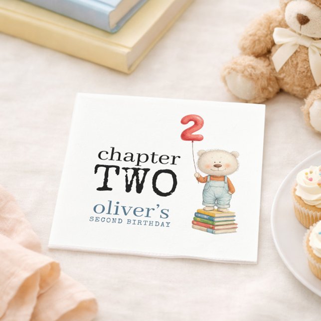 Guardanapo De Papel Capítulo Dois Livros de Ursinho de Pelúcia Menino  (Criador carregado)