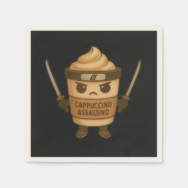 Guardanapo De Papel Cappuccino Assassino Italian (Frente)