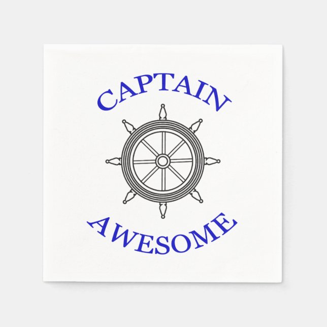 Guardanapo De Papel "CAPTAIN AWESOME" Papel Napkins (Frente)
