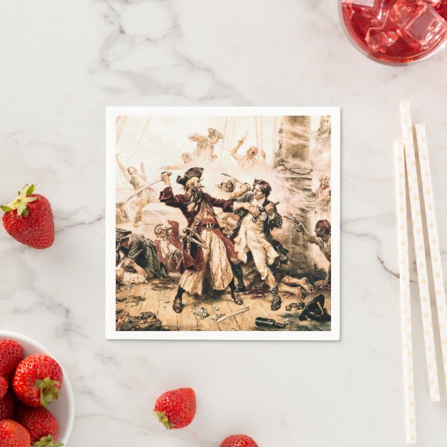 Guardanapo De Papel Captura, Pirata Barba Negra, Vingança da Rainha An (Insitu)