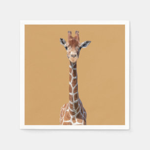 Guardanapo De Papel Cara bonito do girafa